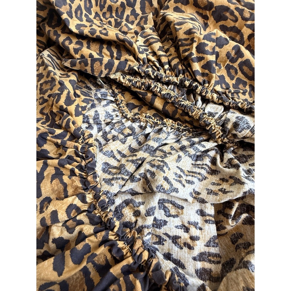 Vintage Ralph Lauren Leopard print Twin Size Bed Fitted Sheet - Picture 2 of 4